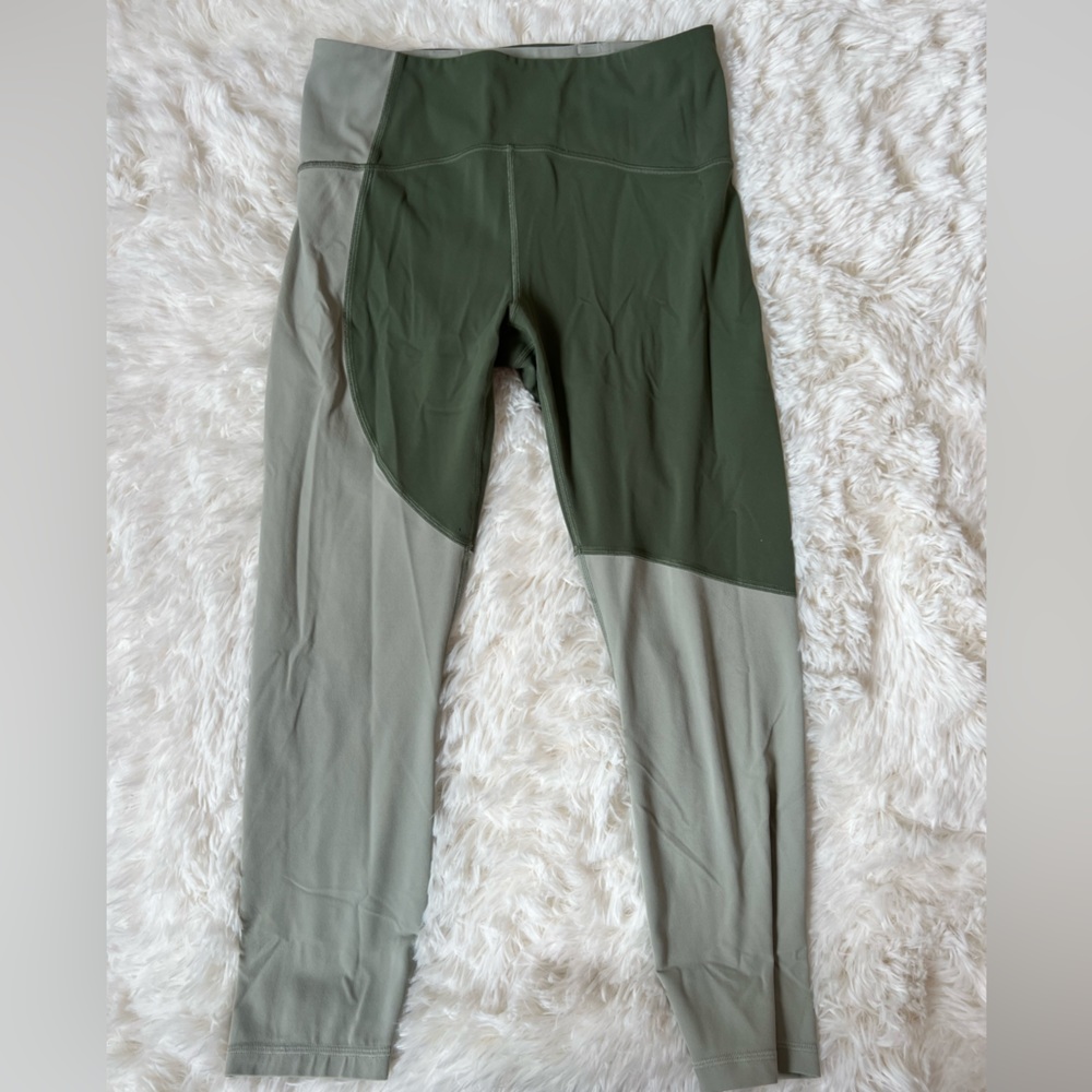 Lululemon Align high rise leggings size 8 color block green